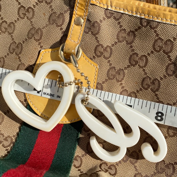 GUCCI Sherry Line Shoulder Tote Bag Canvas Leather Brown GG Pattern15”x 9”x 6”🎁 - Picture 5 of 17